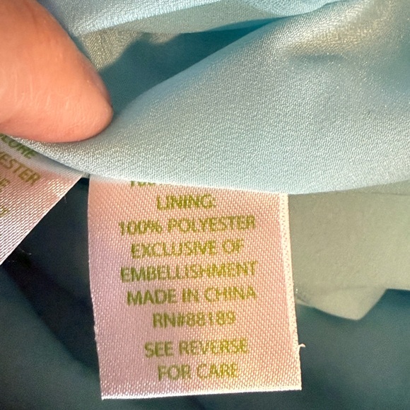 Lilly Pulitzer - Women's Gabby Shift Dress with Coral Detail Blue, size 2 - Picture 10 of 15